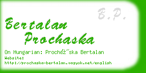 bertalan prochaska business card